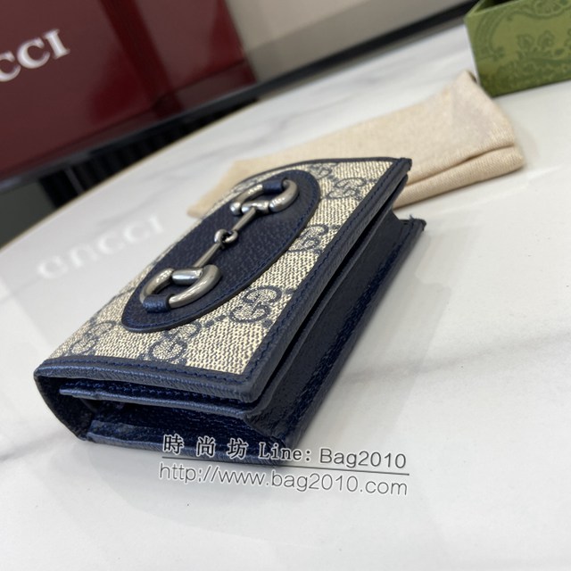 Gucci專櫃古馳最新款Horsebit 1955系列卡包零錢包卡夾 jh2192型號：621887